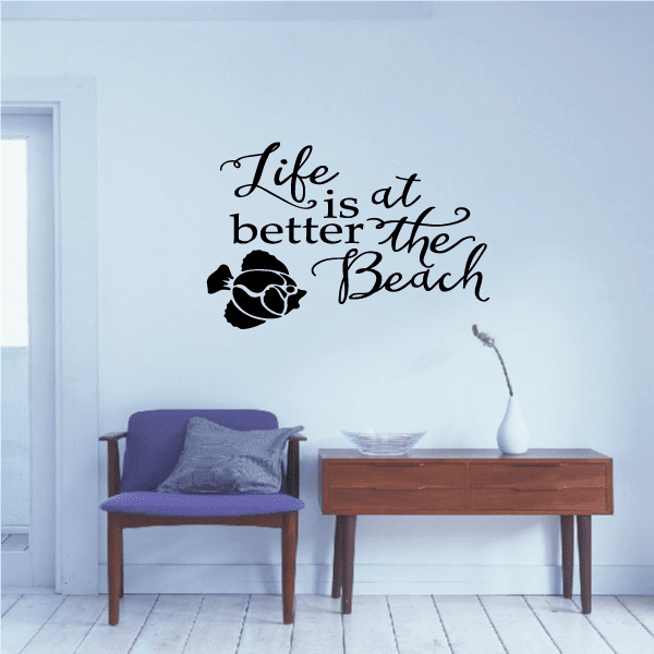 Image of Life Is Bettet At The Beach Wall Decal