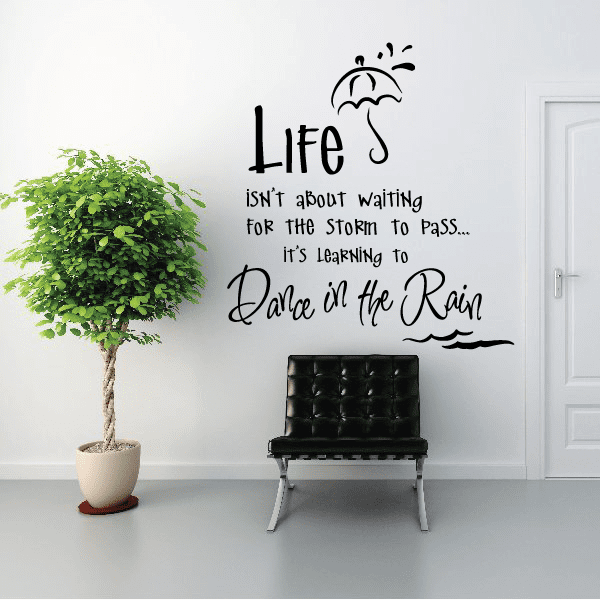 Image of Life is not about waiting for the storm to pass Wall Decal