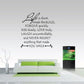 Inspirational wall decal with cursive quote text and arrow motifs