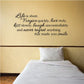 Wall quote decal with cursive text: Life is short, love and smile