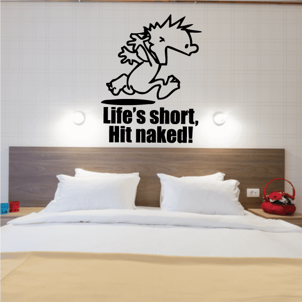 Image of Life is Short - Naked Calvin Decals