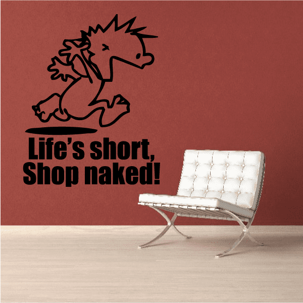 Image of Life is Short - Naked Calvin Decals