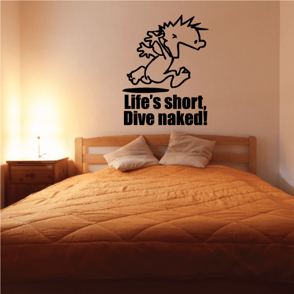 Image of Life is Short - Naked Calvin Decals