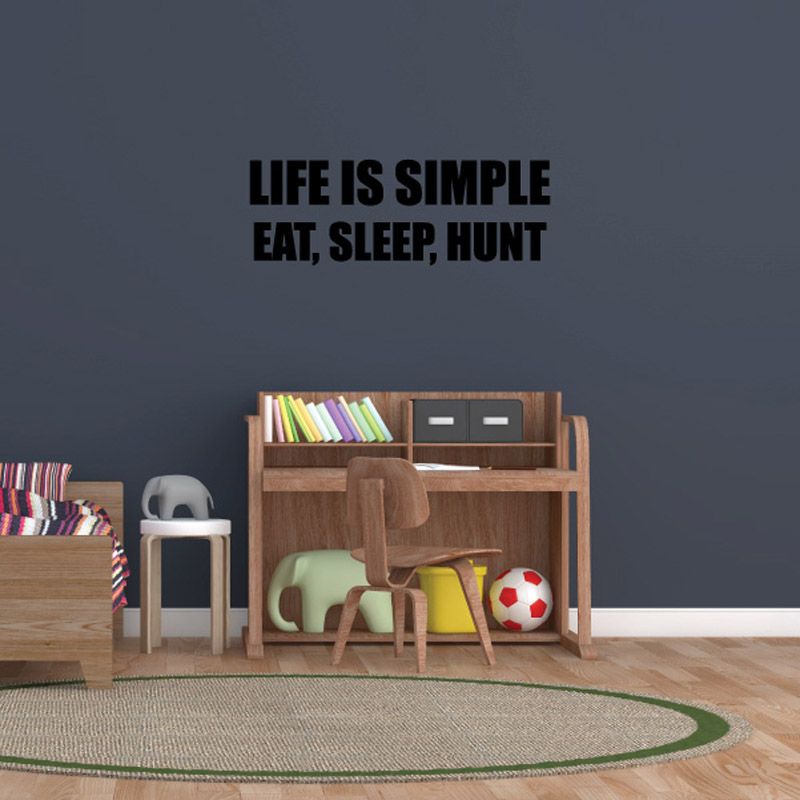 Image of Life is simple eat sleep hunt Wall Decal - Vinyl Decal - Car Decal - DC0132