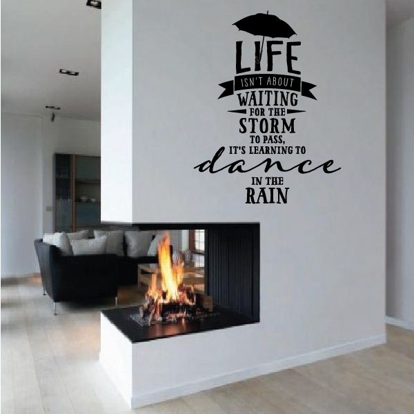 Image of Life Isn't About Waiting For The Storm To Pass It's Learing To Dance in the Rain Wall Decal