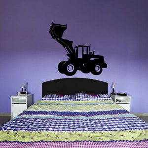 Front loader lifting decal showing black loader with raised bucket