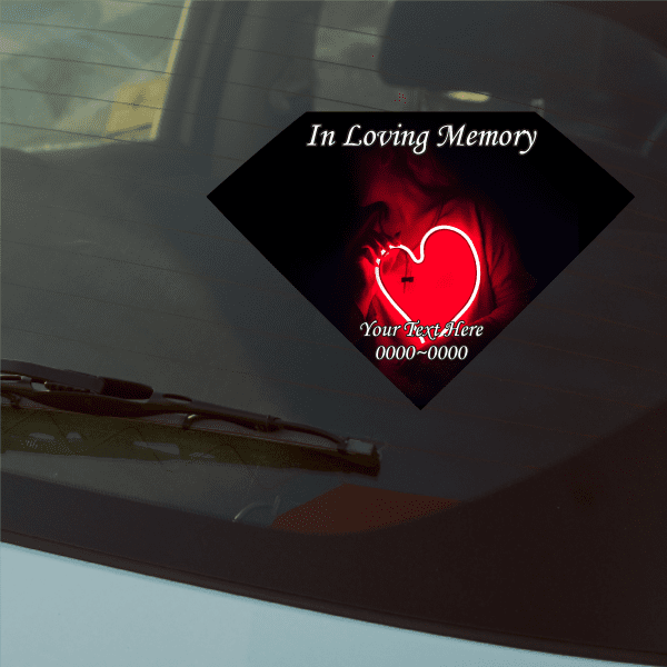 Image of Light Heart In Loving Memory Custom Sticker