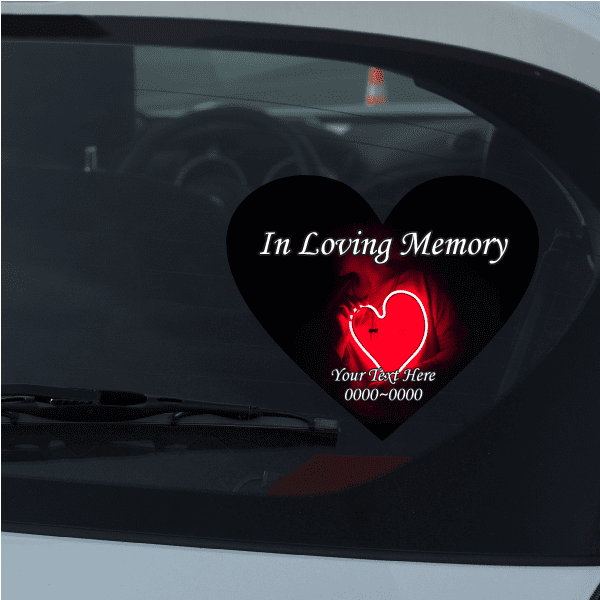 Image of Light Heart In Loving Memory Custom Sticker