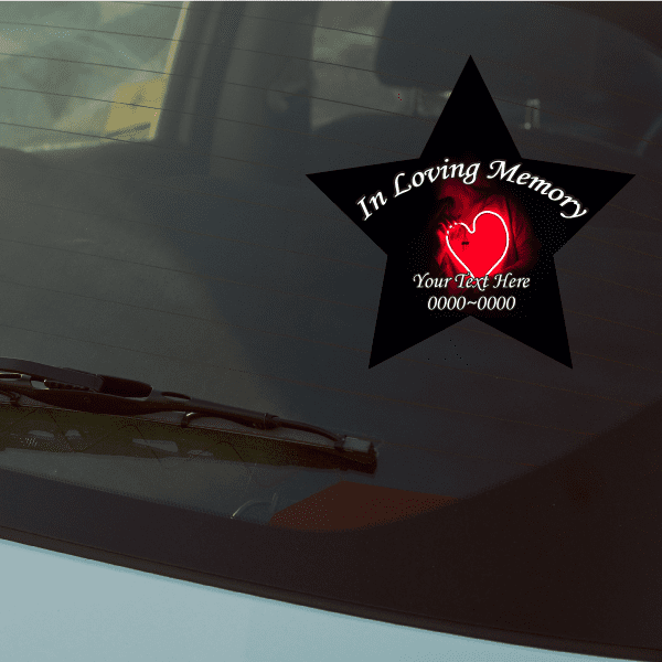 Image of Light Heart In Loving Memory Custom Sticker