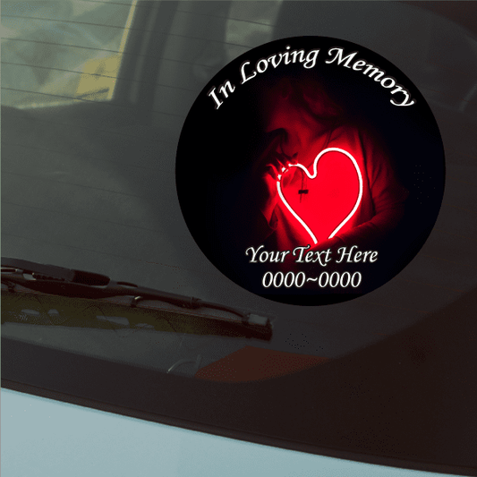 Image of Light Heart In Loving Memory Custom Sticker