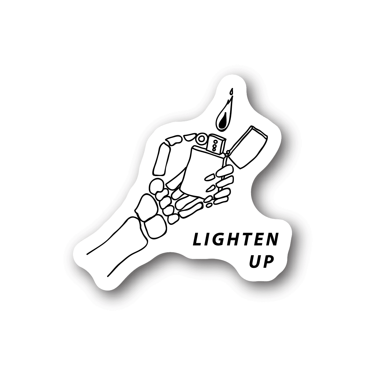 Image of Lighten Up Skeleton Lighter Sticker