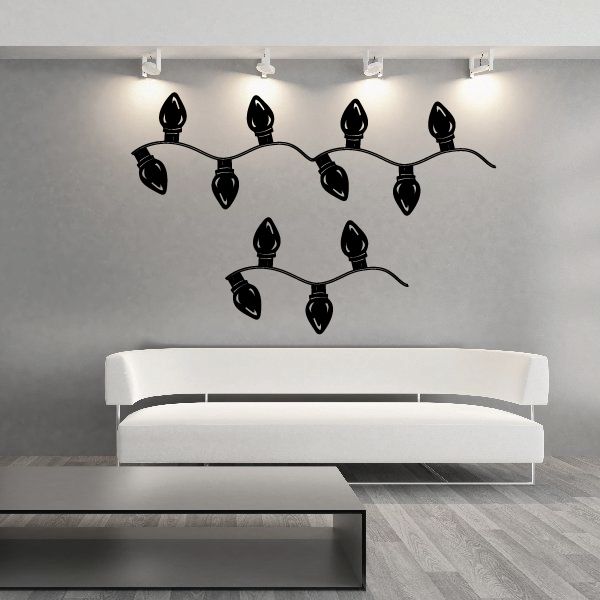 Image of Lights Wall Decal - Vinyl Decal - Car Decal - Christmas Decal - MC065