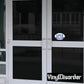 Blue circular "LIKE" Facebook vinyl sticker on window