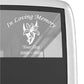 In Loving Memory decal with white floral cross and custom text lines