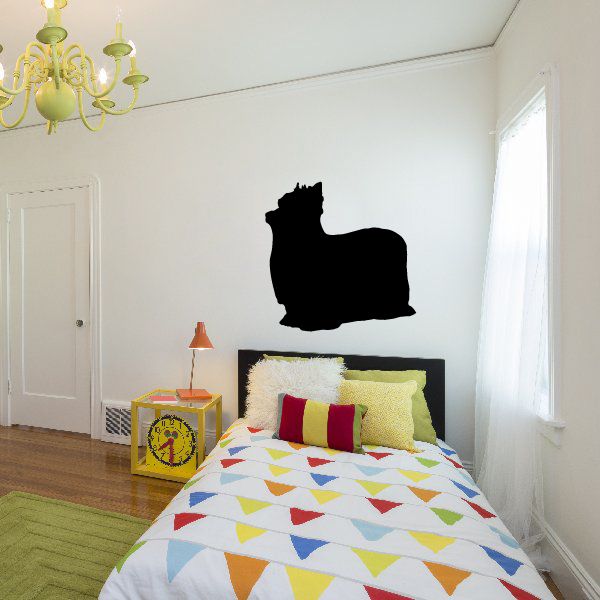 Black dog silhouette wall decal