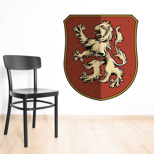 Image of Lion Family Crest Sticker