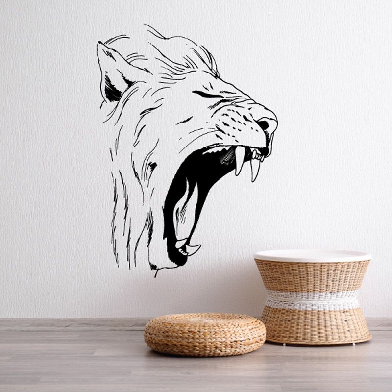 Image of Lion Great Yawn Decal