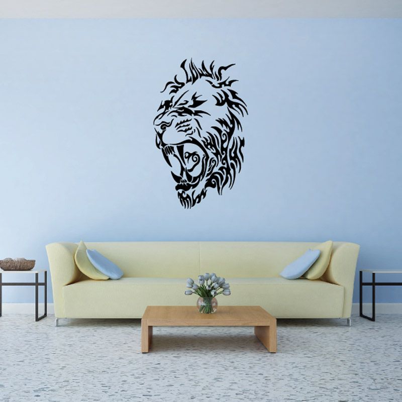 Image of Lion in Pain Head Decal