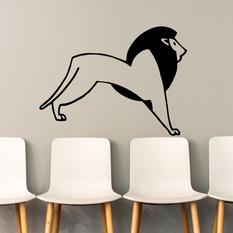 Image of Lion Stretching Decal