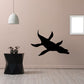 Liopleurodon wall decal, black dinosaur silhouette