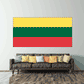 Lithuania flag sticker with horizontal yellow, green, and red stripes