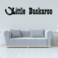 Horseshoe wall decal with "Little Buckaroo" text