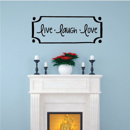 Image of Live Laugh Love Rectangle Wall Decal