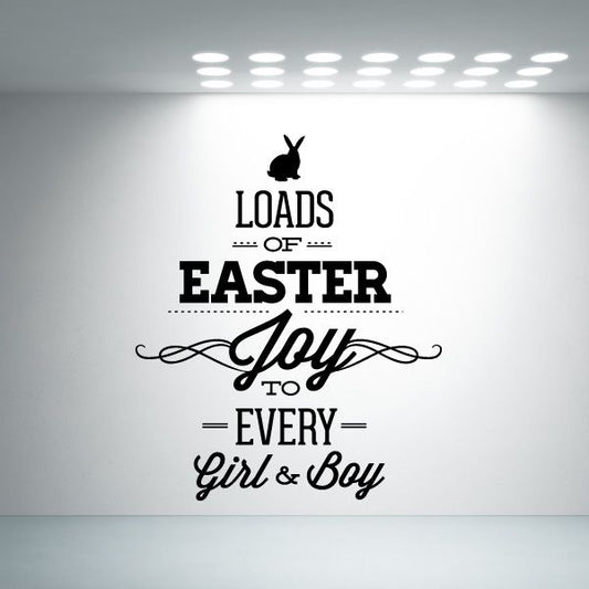 Image of Loads of Easter Joy To Every Girl & Boy Printed Die Cut Decal