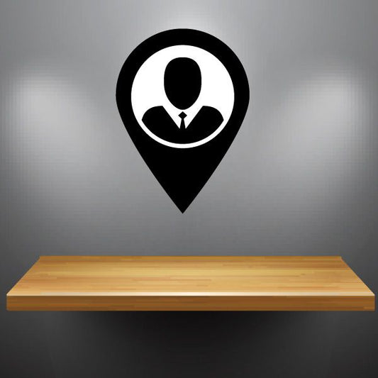 Image of Location Pin Business Icon Wall Decal - Vinyl Decal - Car Decal - Id004