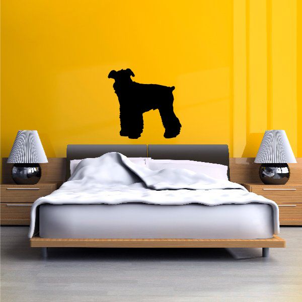 Black standing dog silhouette wall decal