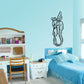 Long body flying insect wall decal with detailed line-art illustration