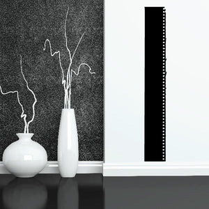 Long film strip wall decal, dark with vertical perforation dots