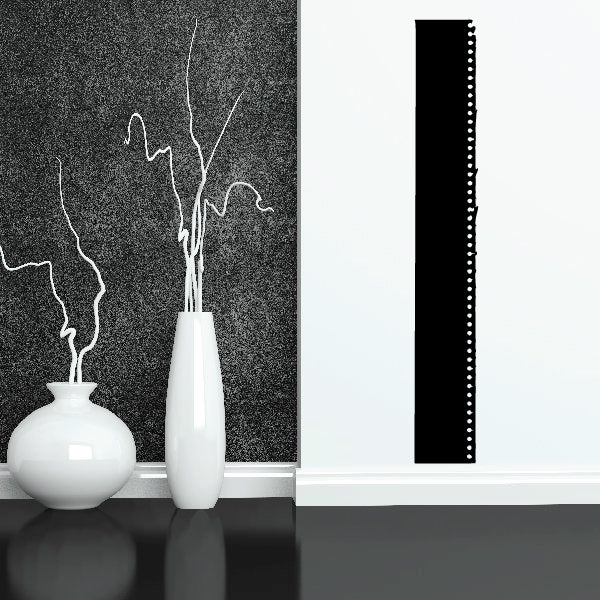Long film strip wall decal, dark with vertical perforation dots