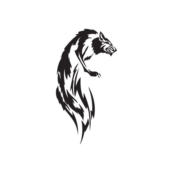 Image of Long Fur Wolf Decal