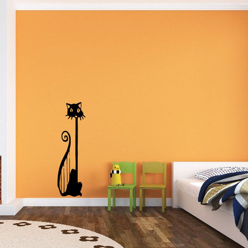 Image of Long Neck Cat Decal