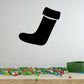 Long black sock vinyl decal with white cuff detail
