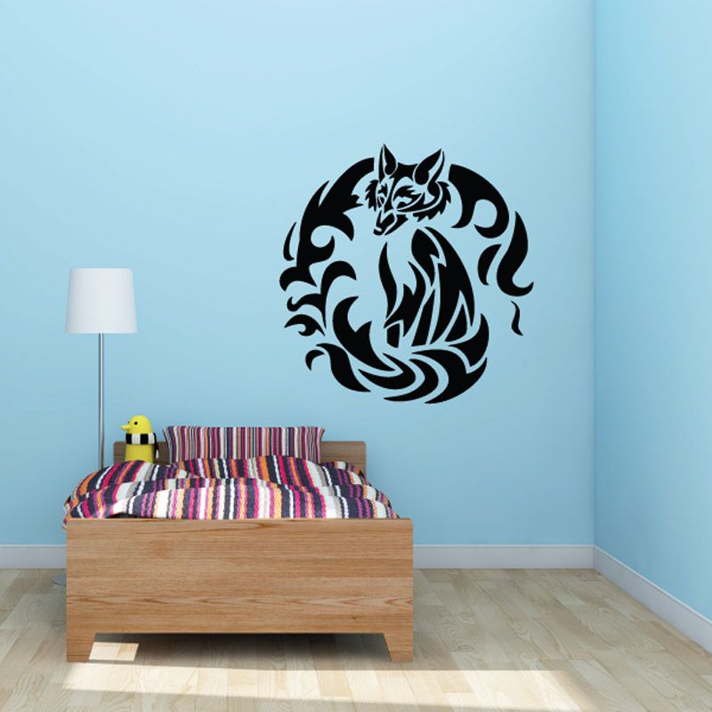 Image of Long Tail Tribal Fox Decal