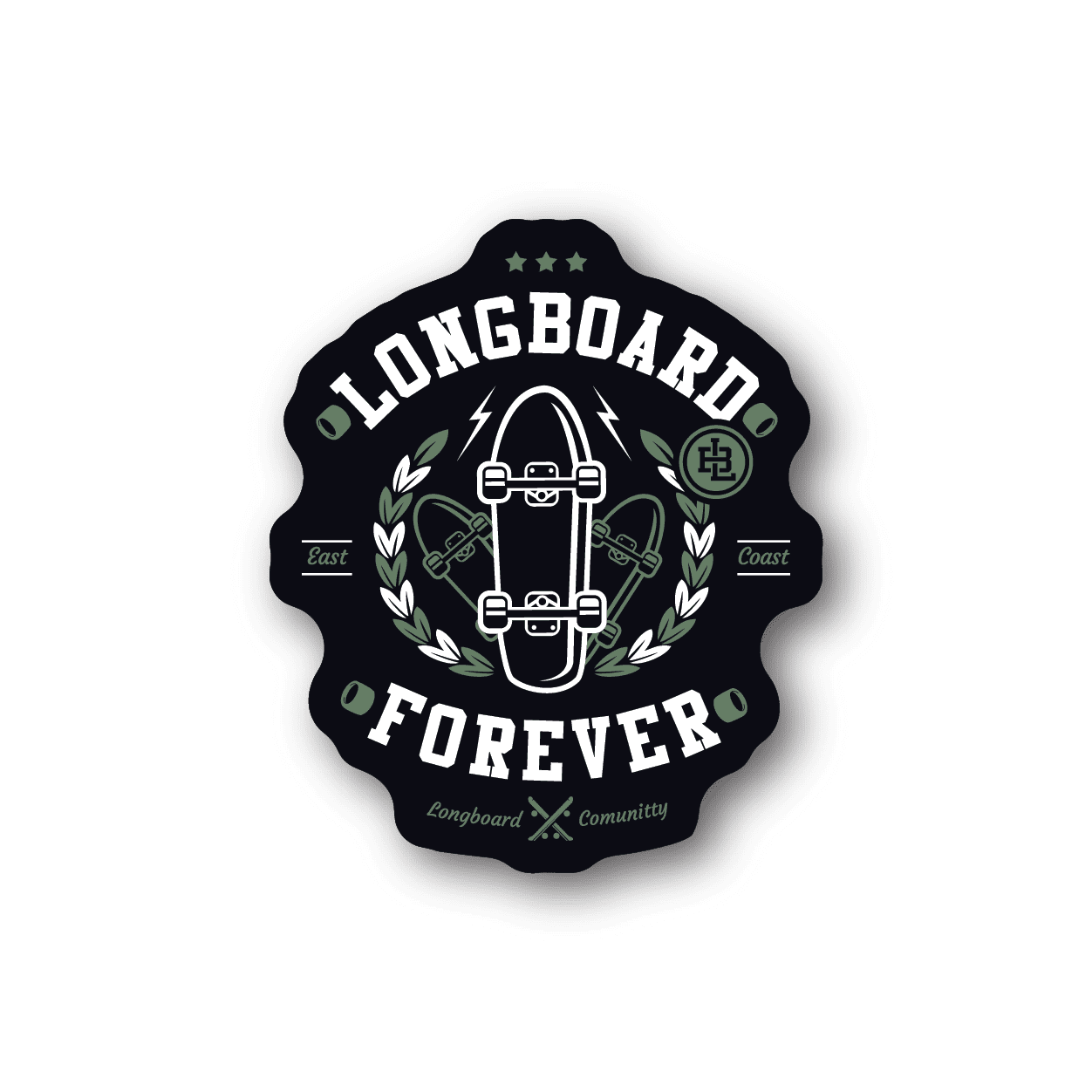 Image of Longboard Forever Sticker