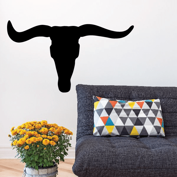 Image of Longhorn Skull Wall Decal - Vinyl Decal - Car Decal - NS001