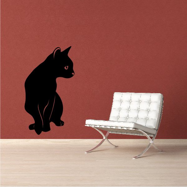 Image of Looking Cat Decal