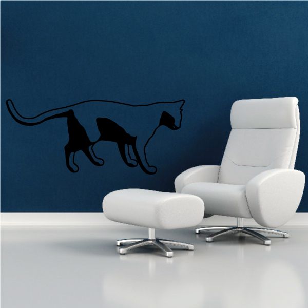 Image of Looking Down Cat Decal