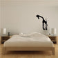 Giraffe wall decal, black giraffe looking down with small tail detail