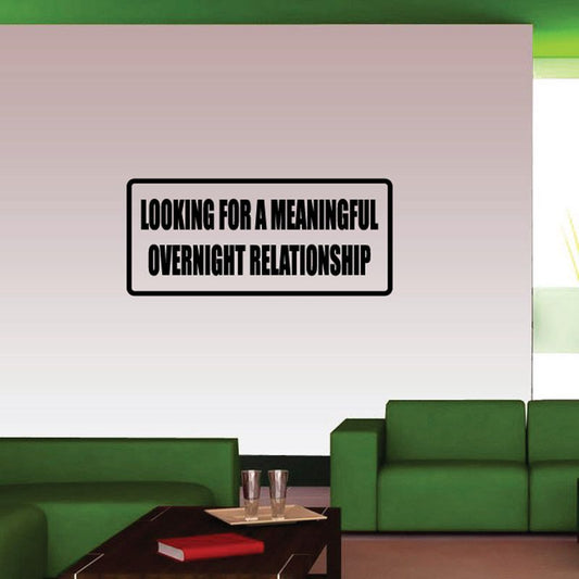 Image of Looking for a meaningful overnight relationship Decal