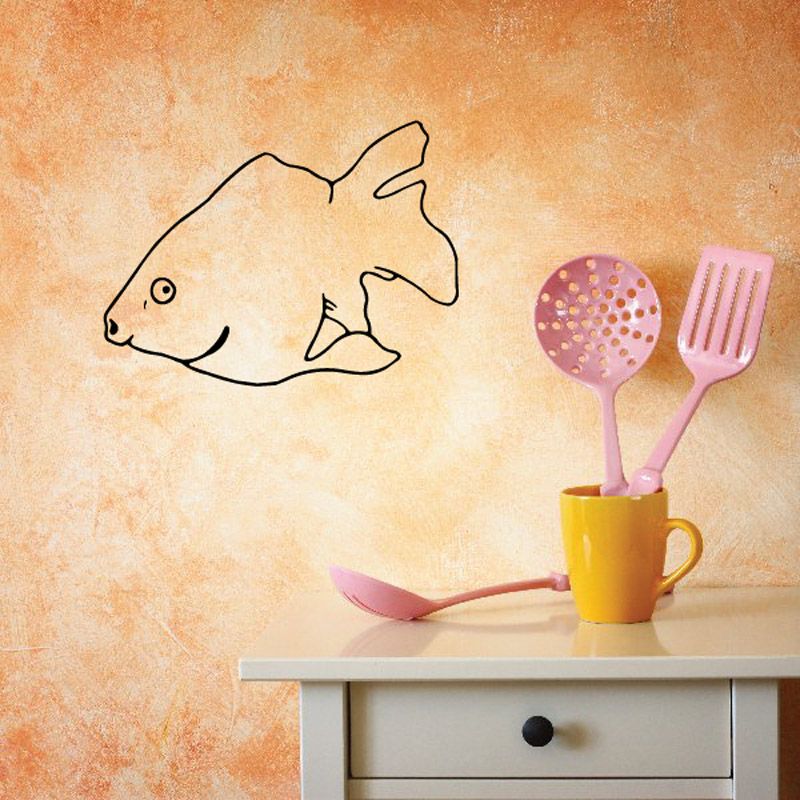 Image of Looking Goldfish Decal