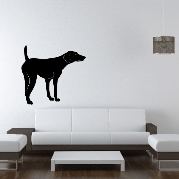 Black dog silhouette decal sticker