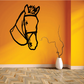 Horse head with bridle wall decal