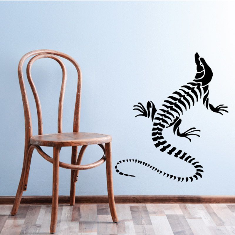 Image of Looking Komodo Dragon Skeleton Decal