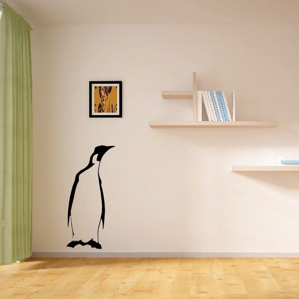 Image of Looking Off Penguin Decal