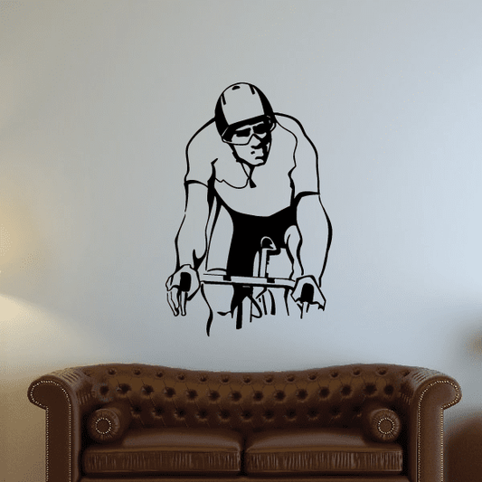 Image of Looking Over Cyclist Decal