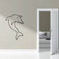 Dolphin wall decal with outline of dolphin looking right